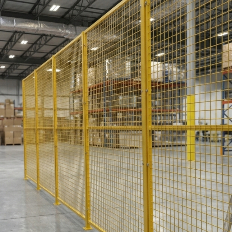 Recinzione temporanea | ANJIA – Barriera di sicurezza ad alta visibilità Yellow temporary fence panel – galvanized steel barrier for construction sites, manufactured by ANJIA Group