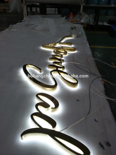 Embossing logo led lighting acrylic channel letter sign