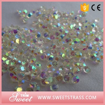 AB crystal epoxy rhinetone chaton decoration pointed back beads