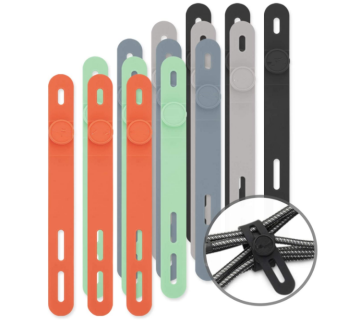 Colorful Reusable Silicone Cable Tie Organizer