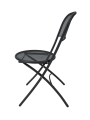 Cadeira dobrável de malha de metal ao ar livre