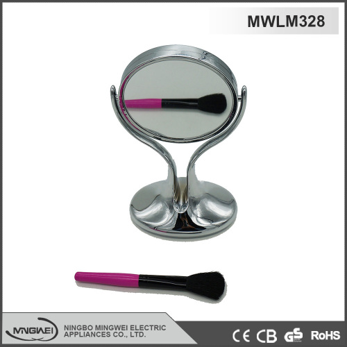 2015 hot sale double sided makeup plastic Swivelling mirrors