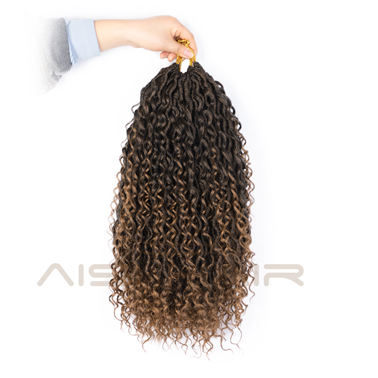 Aisi Hair Wholesale Passion Twist Crochet Braids Hair Ombre Brown Color Loose Wave Braids Hairpieces Extensions For Black Women