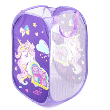 Nickelodeon JoJo Siwa Pop Up Hamper - Official Mesh Laundry Basket with Durable Handles