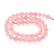 4mm to 12mm Natural Rose Quartz Round Beads - Pink Crystals for Jewelry Crafting