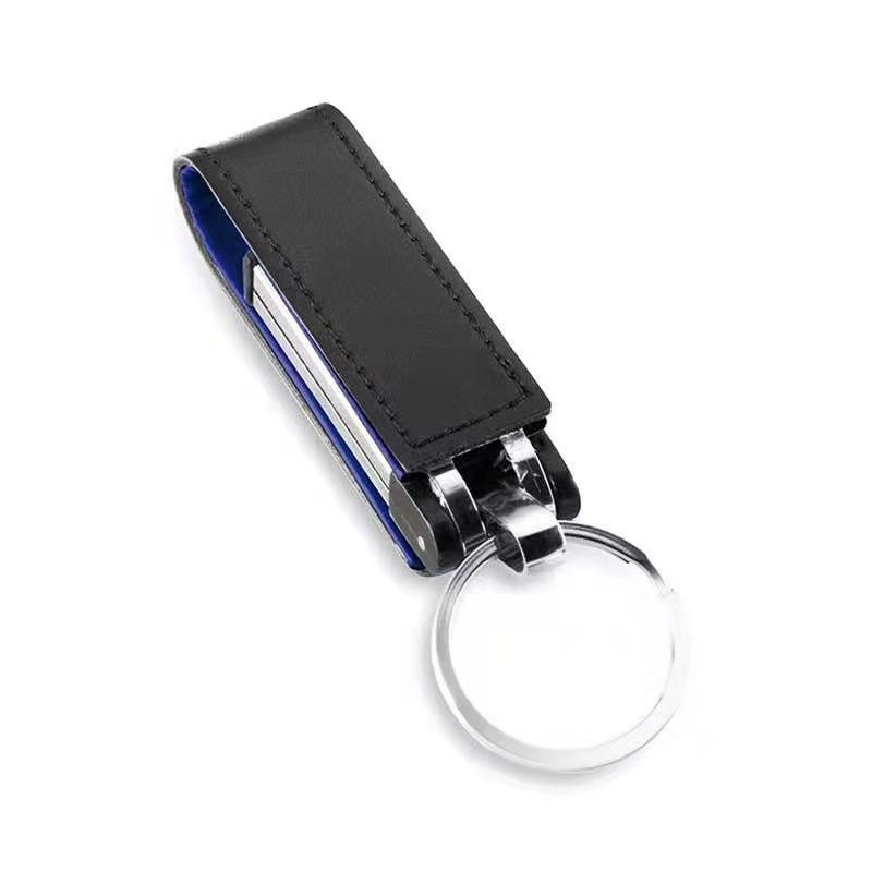 Customizable leather USB Flash Drive with keychain