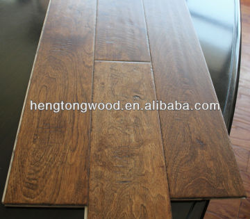 Artisan Hand-Carved hickory Engineered Hardwood Flooring With FSC certificate