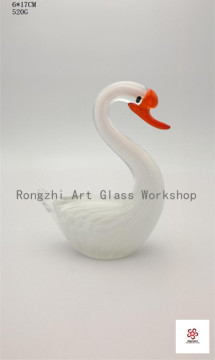 Sitting Swan Glass Sculpture