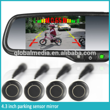 germid car parking assistant rear view mirror with reversing parking sensorand backup camera display