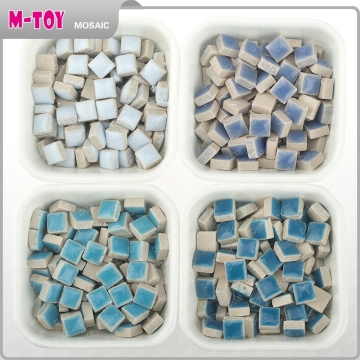 TS19 blue oval ceramic diy mosaic material