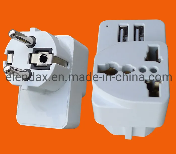 Универсальный адаптер заземления Белый 16А 250В