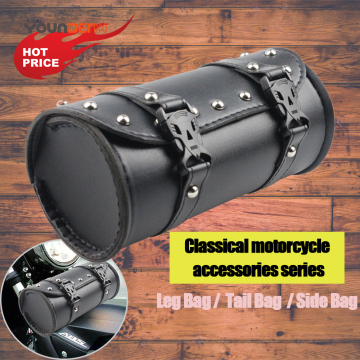 Vintage Leather Small Motorcycle Side Box - Toolkit Bag for Classical Retro Motorcycles