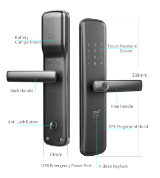 Digital Recognition Door Lock With Video Camera