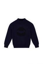 Boy's Knitted Jacquard Mock-Neck Pullover