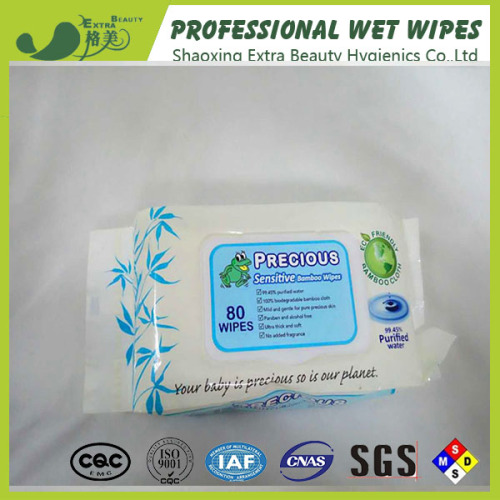 Private Label Sensitive Skin Bamboo Biodegradable Baby Wipes