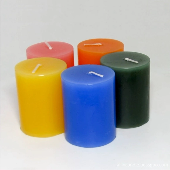 Aoyin Candles Pack of 4 Ivory Pillar Candles Aprox 2X4 Inch