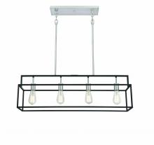 4 Light Island Light Steel Linear Lantern Light