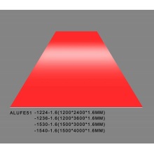 Piastra in lamiera di alluminio rosso caldo lucido 1,6 mm