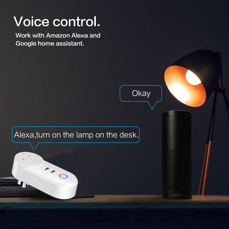 Amazon Hot Sale Wifi Smart Plug Socket Outlet 10A Suitable AU New Zealand Argentina Work With Alexa Echo Google Home Plug Socket
