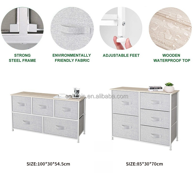 کمد پارچه ای محکم Sturdy Fabric Storage Dresser