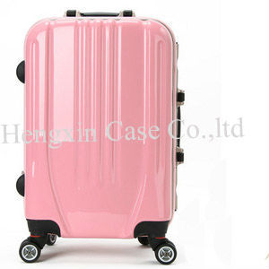 Pink 20inch 24inch 28inch ABS+PC fashionable travel luggage case