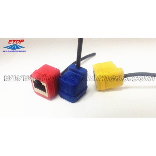 Conector moldado RJ45 sem parafuso