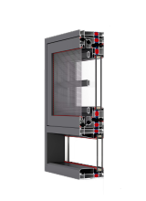 135 Double flat frame Window screen integrated