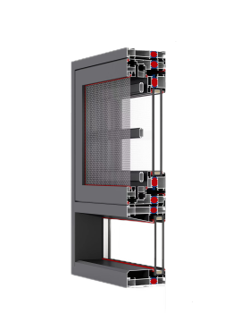 135 Double flat frame Window screen integrated