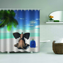 Elefant-wasserdichter Duschvorhang-Tierbadezimmer-Dekor