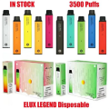 Legenda de Elux 3500 Vapes descartáveis