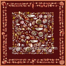 Women Apparel Acarves with Digital Print Design Sea Shell