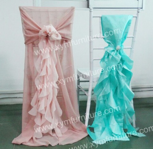 Hotsale Customized Chiffon Cheap Universial Wedding Chair Covers