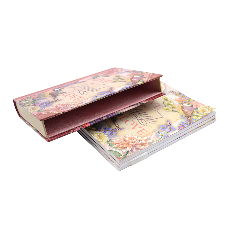 Custom Magnetic Personalized Decorative Display Comic Cardboard Book Shaped Storage box with notebook