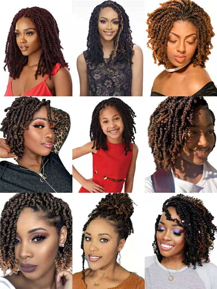 Wholesale Short Bomb Twist Crochet Hair Spring Twist Hair Pre-twisted Passion Twist Crochet Braids