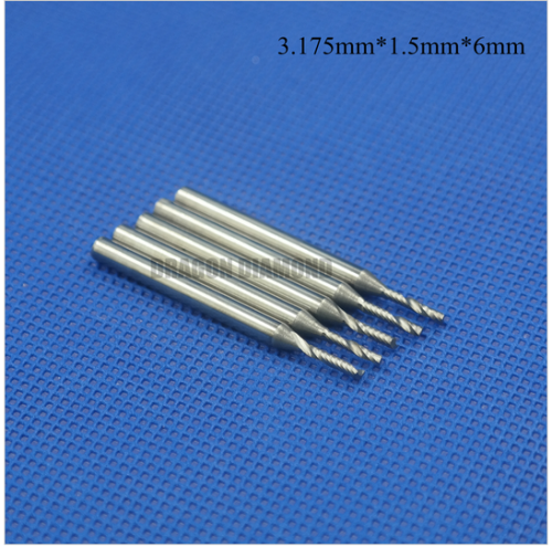 CNC One Flute Spiral Tungsten Carbide One Spiral bits end mill 3.175x1.5x6mm CNC router cutting engraving tools bits