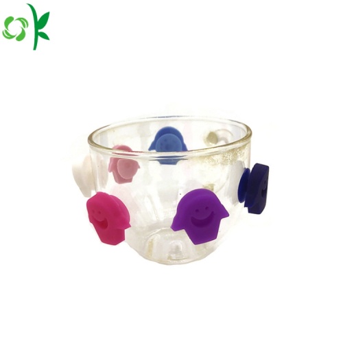 Food Grade Cute Silicone Glass Marker for Party