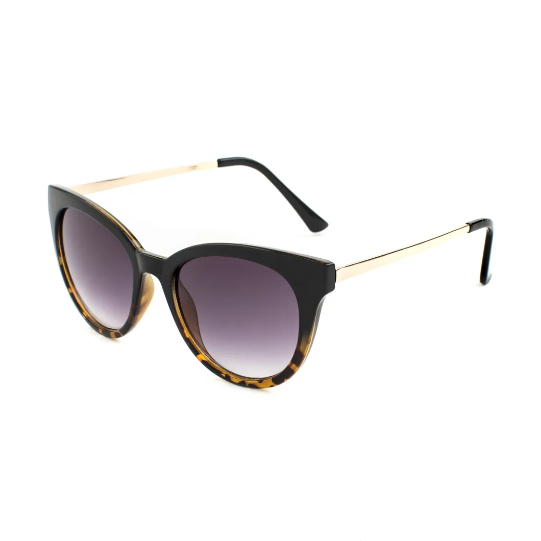 New Smart Design Cat Eye PC Farme Metal Temple Sunglasses