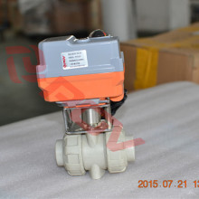 on/off electric pp trunnion ball valve dc12v