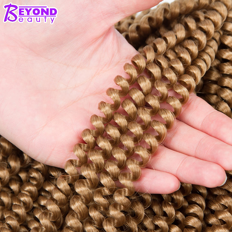 Spring Twist Crochet Braiding Hair Ombre Colors Synthetic Hair Extensions Nubian Twist Curly Crochet Hair For Wholesale Dropship