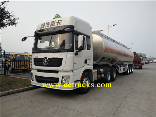 Alumumyum Dìoy 40 CBM Gasoline Tanker Semi Trailers