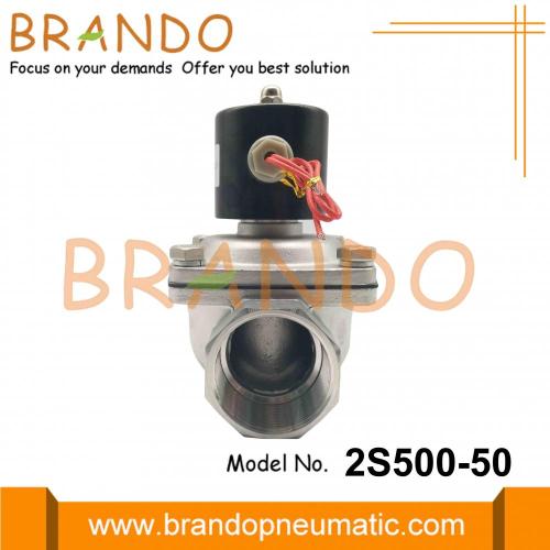 2S500-50 Válvulas solenoides de acero inoxidable de 2 &#39;&#39; para aguas residuales