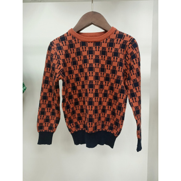 Robotjacquard -Baumwollpullover des Jungen