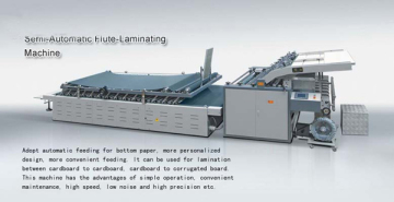 Semi automatic flute laminating machine