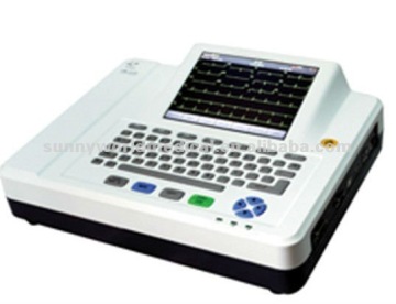 CM-1200A digital ecg machine 6 channel ecg 300g digital three channel ecg