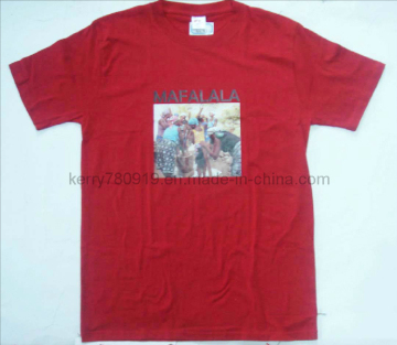 Printing Polyester with Cotton Round Neck. Short Sleev T-Shirt