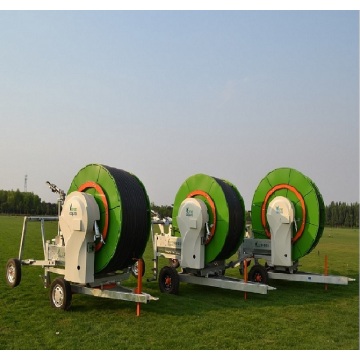 wheeled sprinkler hose reel irrigation machine system