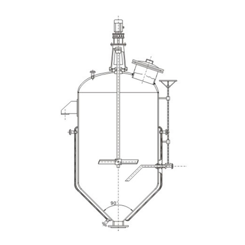 Dibuat dalam keluli tahan karat Alkohol Ethonal Ethonal Tank sedimen kapal pemendakan tangki pencampuran tangki pencampuran cecair cecair