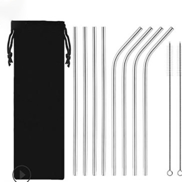 304 Stainless Steel Straws Titanium Coated Metal Straws