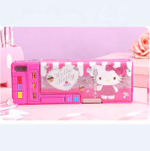 Multifunction Plastic Pencil Box with Calendar and Thermometer