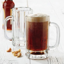14 oz Paneled Glass Beer Mug - Barware Stein